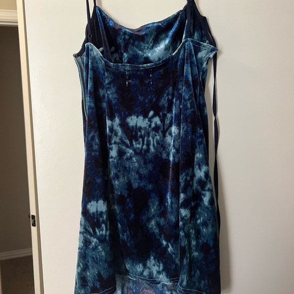Urban Outfitters UP Dawn Tie-dye Velvet Mini Slip Dress Size: small - Picture 3 of 4